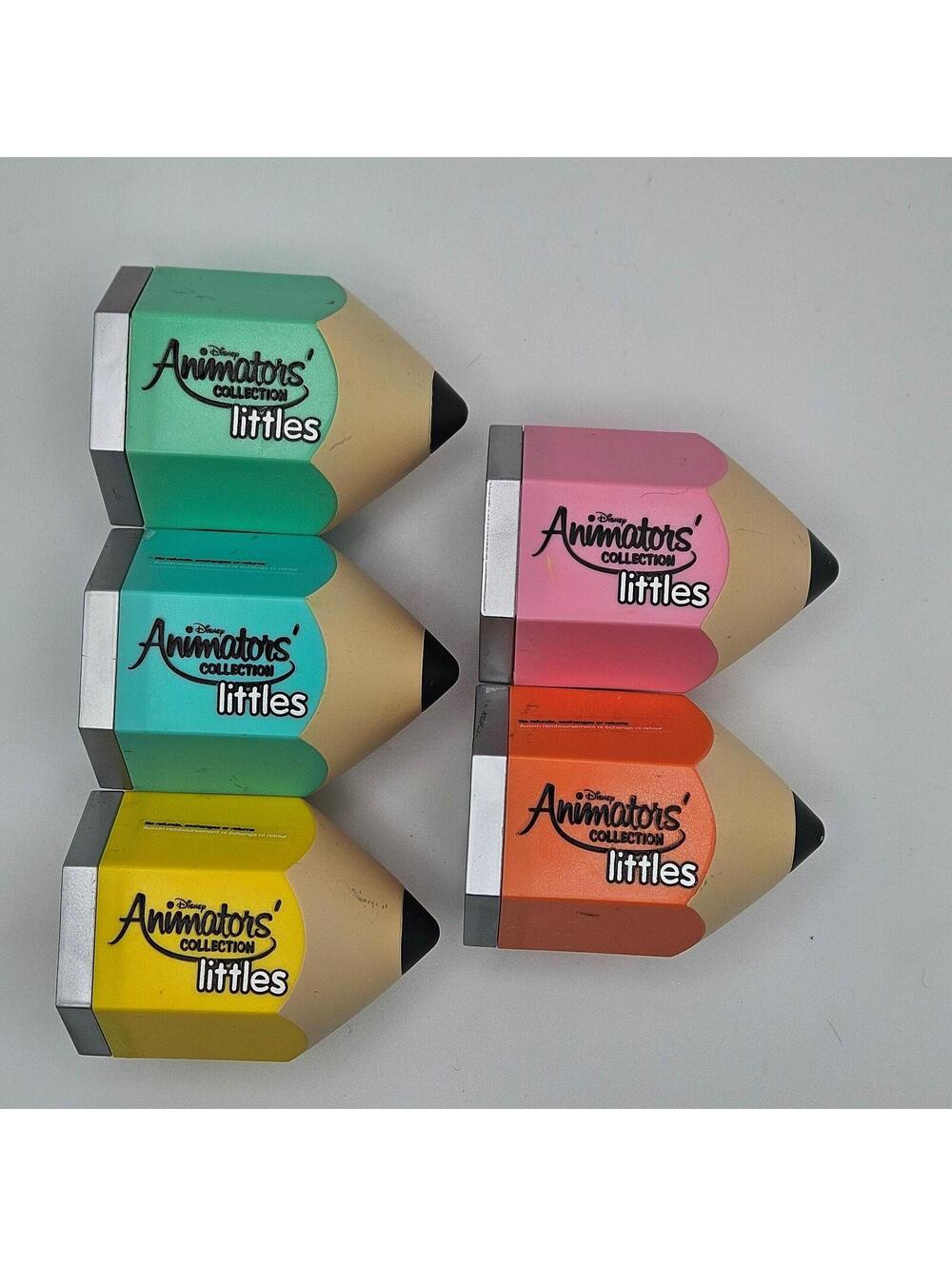 Lot of 5 Disney Animators’ Collection Littles Pencil Case Storage Boxes